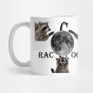 Three Raccoons Vintage Graphic T-shirts, Retro Raccoon Moon Tshirt, Raccoon Lovers, Funny Raccon Tee, Oversized Washed Tee, Raccoon Gifts oldschoolcult Mug